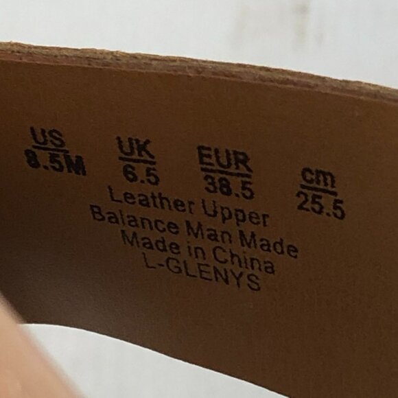 Franco Sarto Women's Size 8.5M Glenys Brown Leather Ankle Tie Flat Sandals - Picture 16 of 16